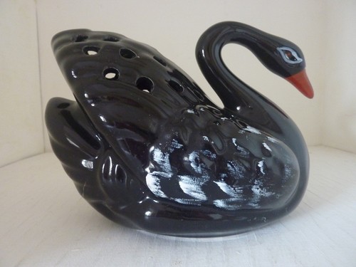 Black swan vase with - vase,