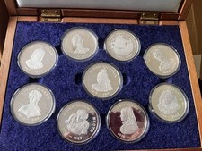 Queen's of the British Isles Birmingham Mint Sterling Silver Proof Medals Set