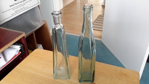 Old green glass bottles - glass, bottles.