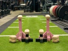 Handstand Canes Set, Gift for Gymnast: Acro, Calisthenics, Yoga Block Pink Black