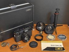 Rare Yashica Electro 35 GT Complete Presentation Kit – Lenses, VF, Case, Tripod