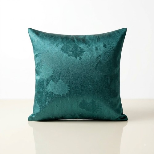 Green christmas tree cushion - green,