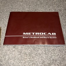 Metrocab Metro Cab Taxi Handbook / Owner’s Manual Rare RefD712