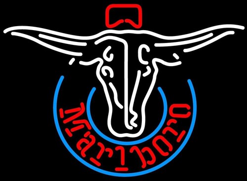 Marlboro cigarettes steer neon - marlboro,