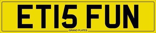 Initials number plate et15 - initials,