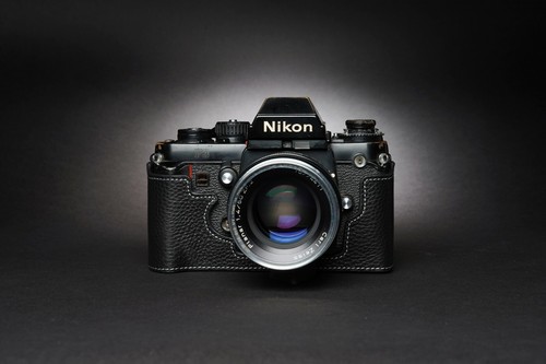 Real leather half camera - real,