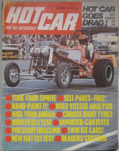 Hot car magazine august 1972 - hot,
