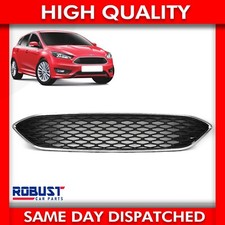 FOR FORD FOCUS CENTRE FRONT BUMPER CHROME CENTER RADIATOR GRILLE (2014-2018)