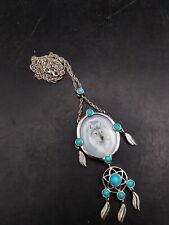 Sterling Silver BGE Spirit of the Wilderness Wolf Dream Catcher Pendant Necklace