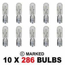 T5 286 284 12V 2.3W CAPLESS CAR DASH LIGHT or INSTRUMENT PANEL BULB W2X4.6D