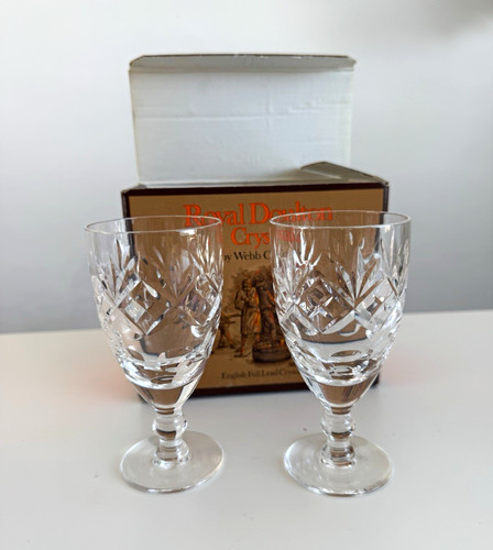 Royal doulton cut crystal wine - royal,