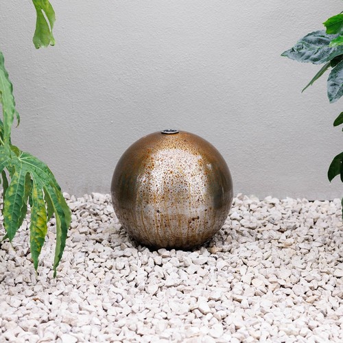 Primrose corten steel sphere - corten,