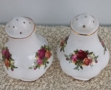 Royal Albert Old Country Roses Vintage Salt & Pepper Pots Shakers Cruet Set