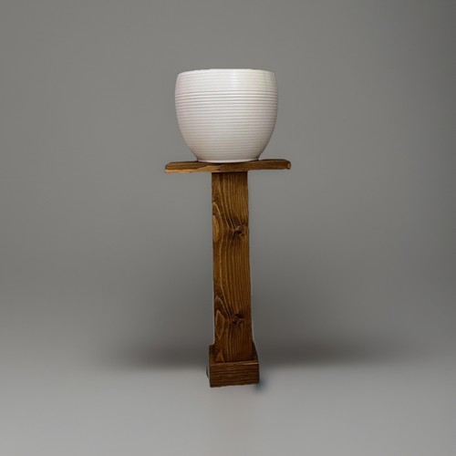 Tall wooden pot stand display - pot,