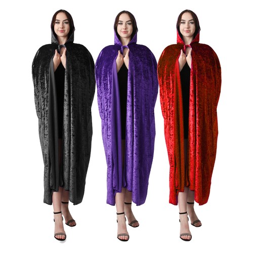 Velvet cape cloak - cape, hooded