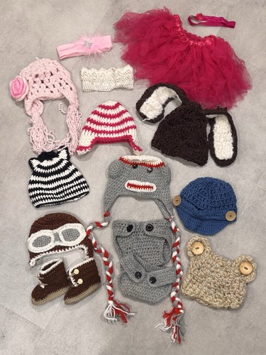 Newborn crocheted photographic - crocheted,