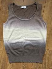 Co2 Sleeveless Top/Vest/Tank top Ombré Rib Knit Taupe Multi Size S/ 10