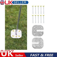 2 Sets Awning Leg Plates With Pegs For Omnistor & Thule Motorhome Metal Awning