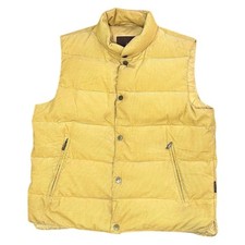 Moncler Yellow Corduroy Down Gilet Jacket Body Warmer Mustard Mens Large 4