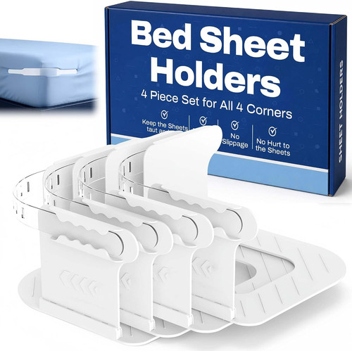 Four flowers bed sheet holders - four,