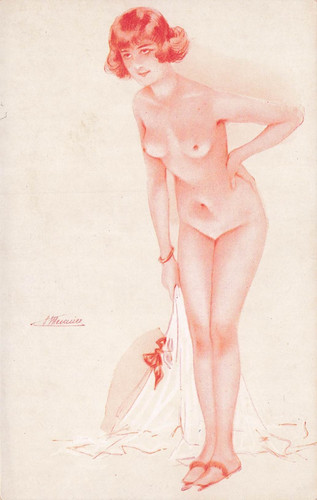 Meunier postcard glamour - postcard,