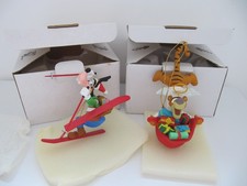 Grolier Disney Christmas Tree Decoration. GOOFY- no 109 & TIGGER - no 207. Boxed