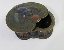 Veronese Scarab Beetle Jewellery Box Trinket Egyptian Design w/ Velvet Lining