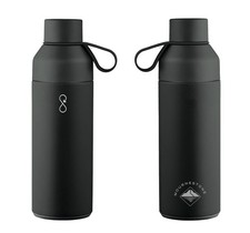 Ocean Bottle 500ml Reusable Water Bottle Obsidian Black, Hilton Engraved