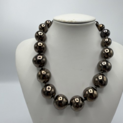 Kazuri metallic round clay - kazuri,