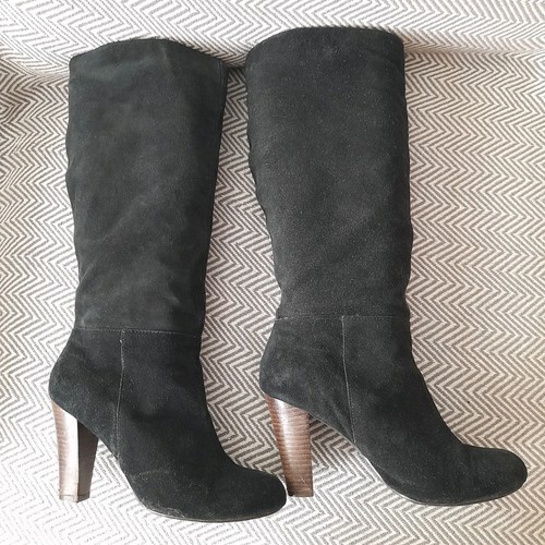 New look black wide suede - wide, knee