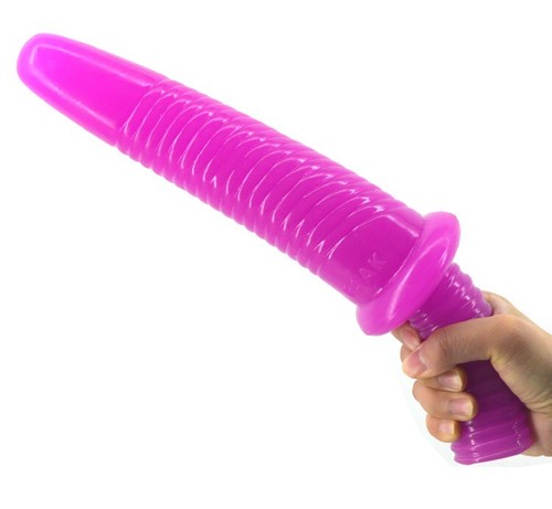 Silicone butt plug with handle - butt,