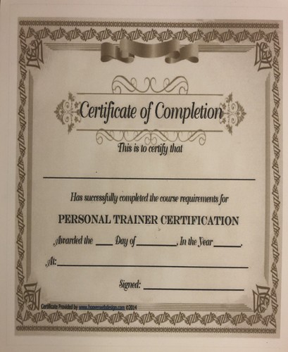 Personal trainer certificate - personal, certificate-