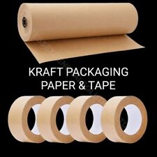KRAFT WRAPPING PAPER 90GSM & KRAFT TAPE 25/36/50MM X 50M STRONG ECO PACKAGING