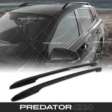 BLACK FULL LENGTH CAR ROOF RAILS BARS KIT PAIR FOR TOYOTA RAV4 XA40 13-18