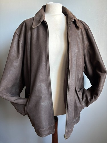 Leather coat jacket large - jacket,