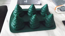 green Christmas Tree Silicone Mould Cake Fondant Decorating Icing