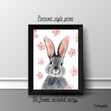 RABBIT WATERCOLOUR A4 PRINT