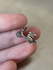 Vintage 925 Sterling Silver Traditional Vespa Scooter Charm 2g