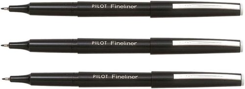 Pilot fineliner pens black - fineliner,