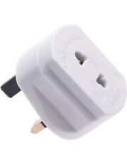 UK 2 Pin To 3 Pin 1A Fuse Adaptor Plug For Shaver / Toothbrush - White
