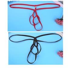 Men Underwear Open Butt Thong Nightwear G-string Tanga Penis Hole Sexy Costume