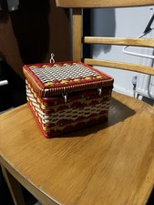Vintage Woven sewing Basket