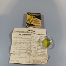 Vintage 32mm Camera Filter Panochromar Yellow Filter In Box 32mm Vintage Filter