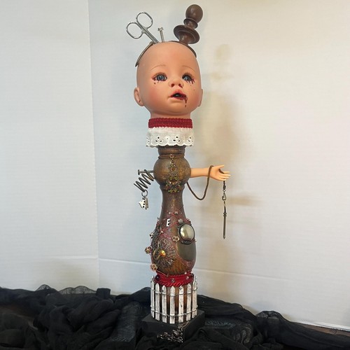 Creepy doll with - , and