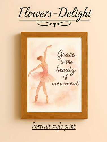 Ballerina watercolour a4 - ,