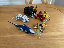 Power Rangers Wildforce Deluxe Die cast Megazord all 5 zords with Blue Tail VGC