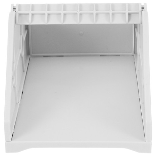 White plastic desktop label - white,