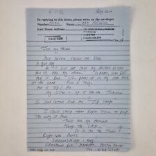 Charles Bronson Original Pen Letter To "Joe My Friend" 1996 Mike Tyson Etc.