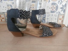 Ladies Rieker sandals with bling high hook & loop ankle strap size EU40  UK