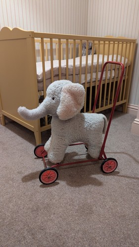 Vintage plush elephant ride - vintage,